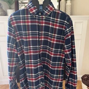Mizzen+Main Men's Navy and Red Plaid Shirt